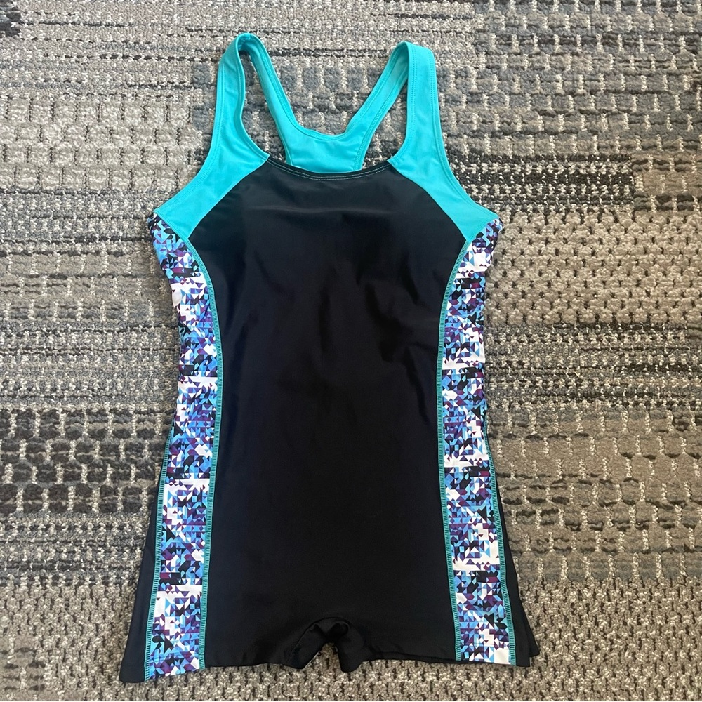 NWOT Fashion World Boyleg Tummy Control Bathing Suit M/L (See Measurements)